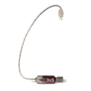 Electrode holder with cable and '3xS' marking on a white background
