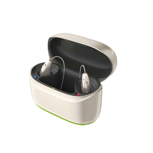 Phonak charger with hearing aids inside