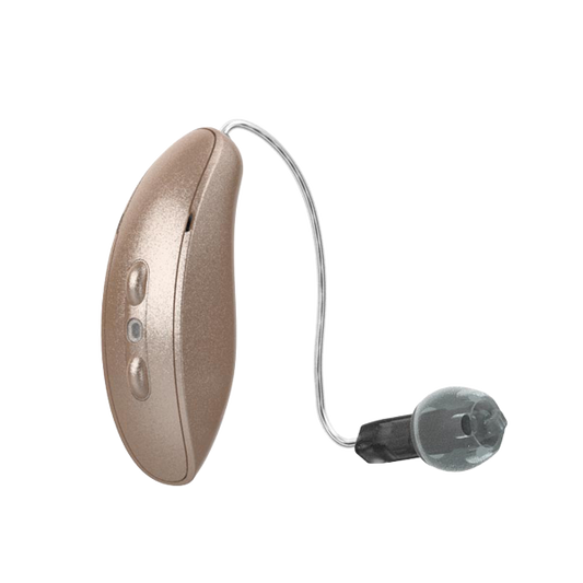 Starkey Omega RIC hearing aid in beige