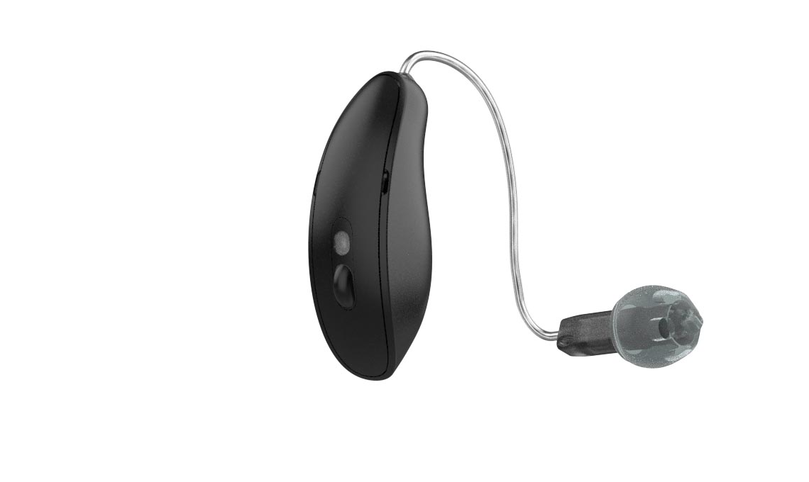 Hearing aid in black