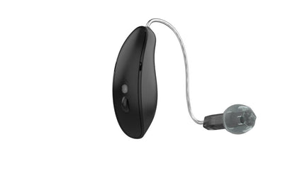Hearing aid in black