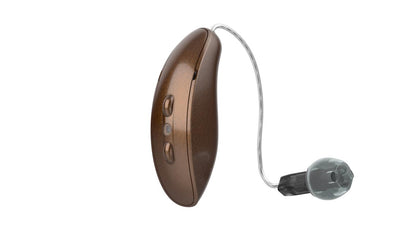 Hearing aid in chestnut 