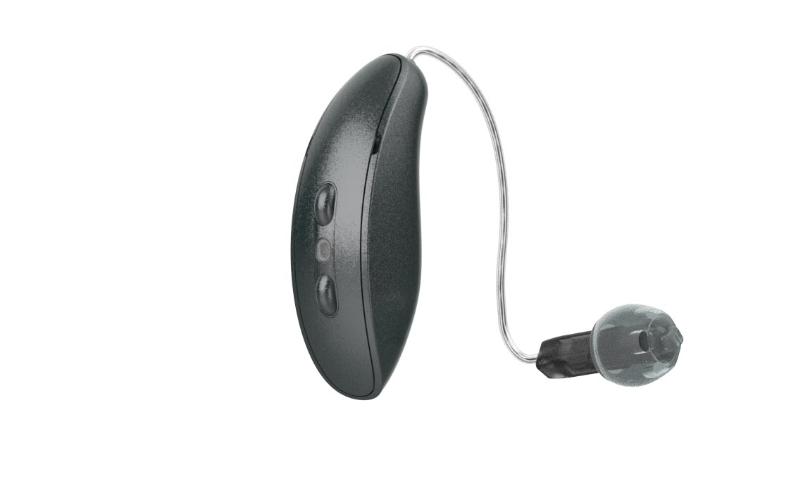 Hearing aid in graphite