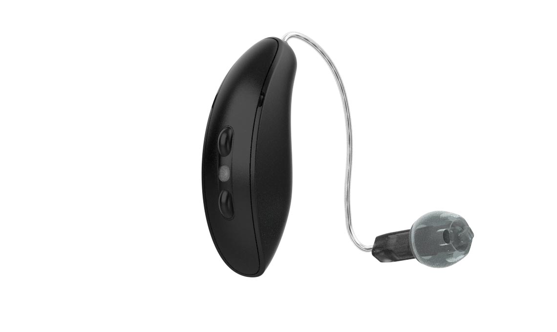 Hearing aid in black 