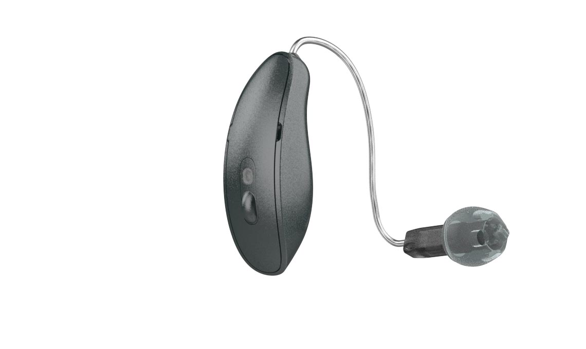 Hearing aid in black 