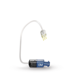 Medical device with a cable on a white background