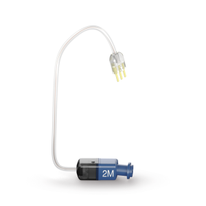 Medical device with a cable on a white background