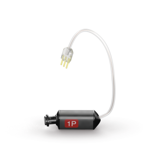 Small electronic device with a cable on a white background