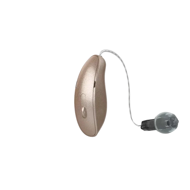 Starkey Genesis AI mRIC hearing aid in beige