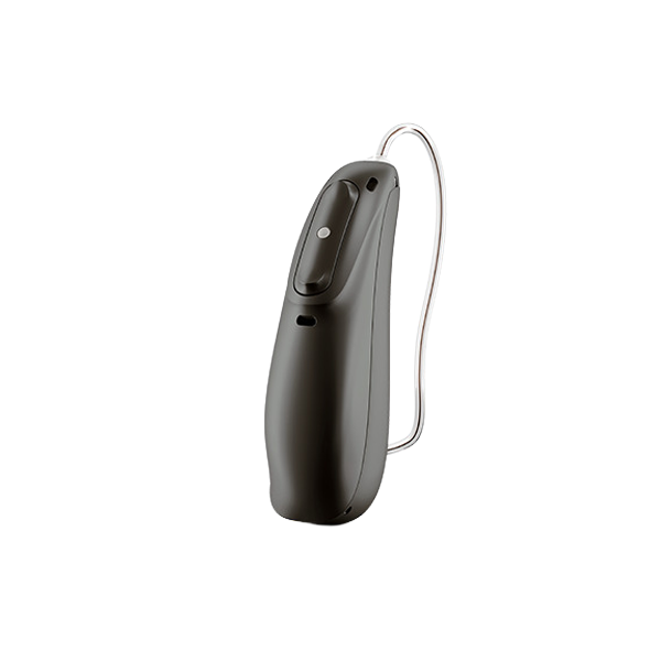 Hearing aid in black velvet