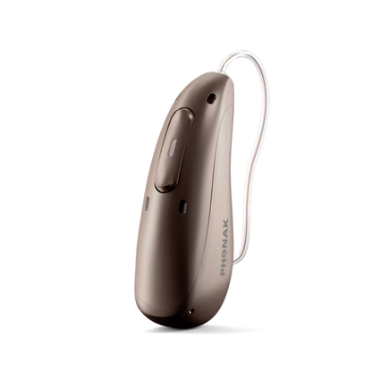 Hearing aid in chestnut