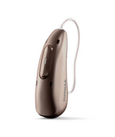 Chestnut colored hearing aids 