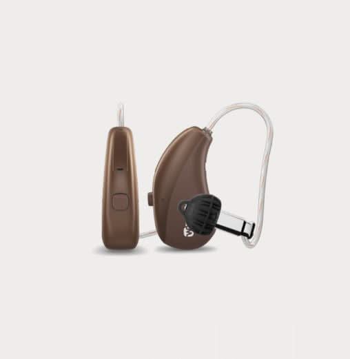 Chestnut colored hearing aids 