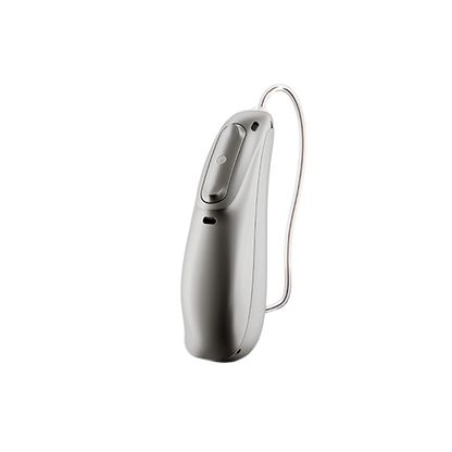 Phonak hearing aid in graphite grey