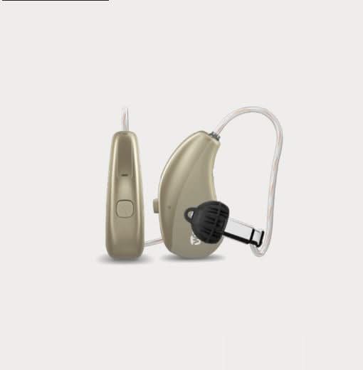Honey blonde colored hearing aids