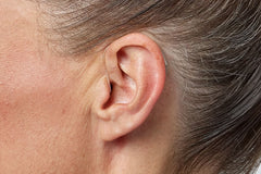 Oticon Intent 1 miniRITE R worn, side profile