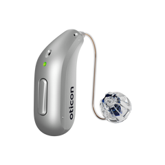 Oticon Intent 1 miniRITE R in Silver Grey
