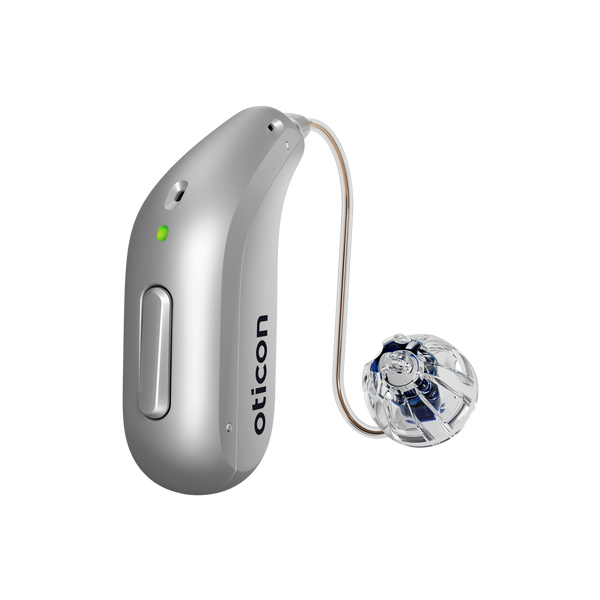 Oticon Intent 1 miniRITE R in Silver Grey