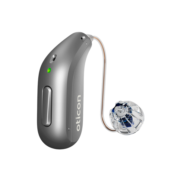 Oticon Intent 1 miniRITE R in Steel Grey