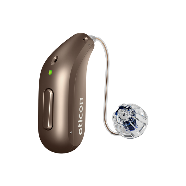 Oticon Intent 1 miniRITE R in Chestnut Brown