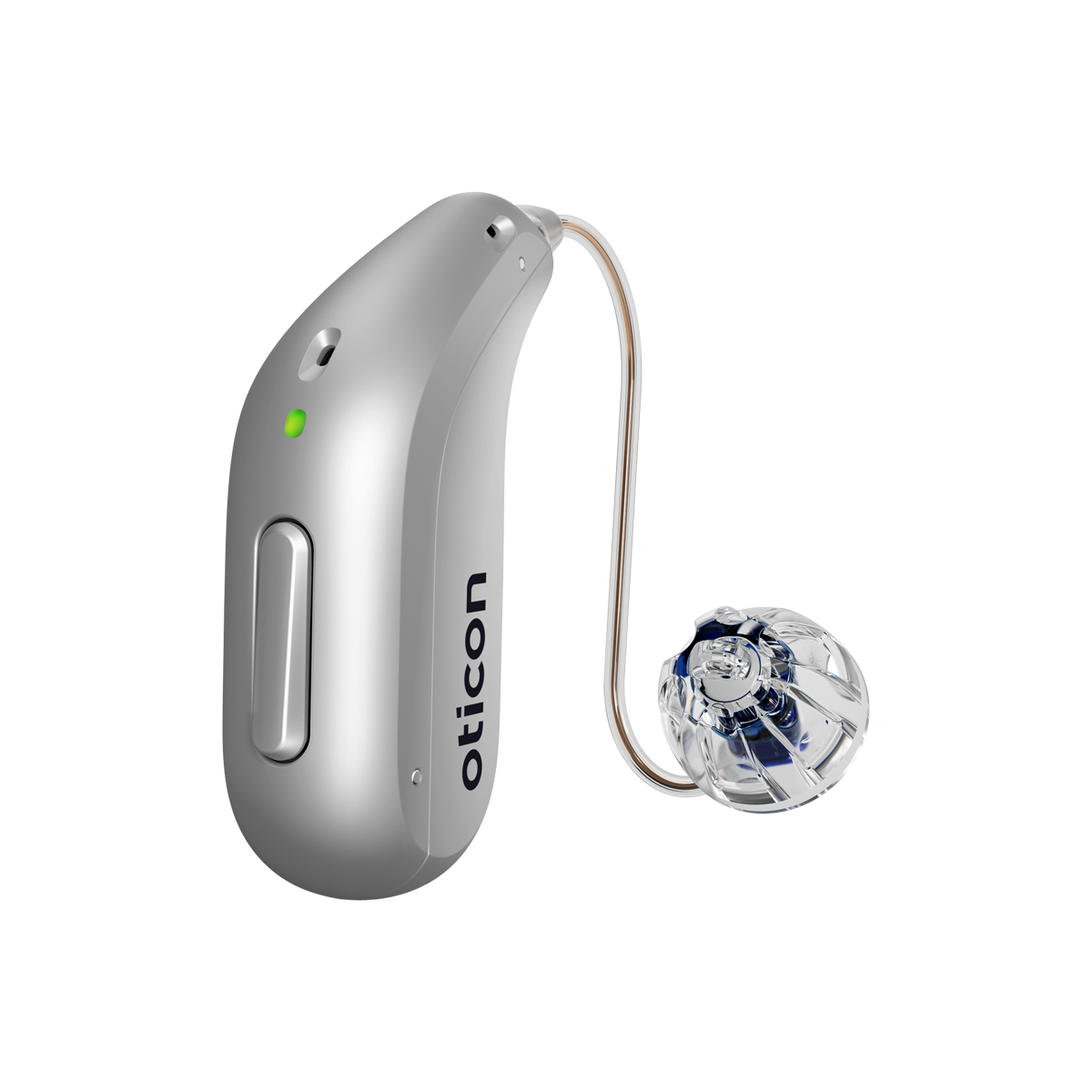 Oticon CROS RE miniRITE R in Silver Grey