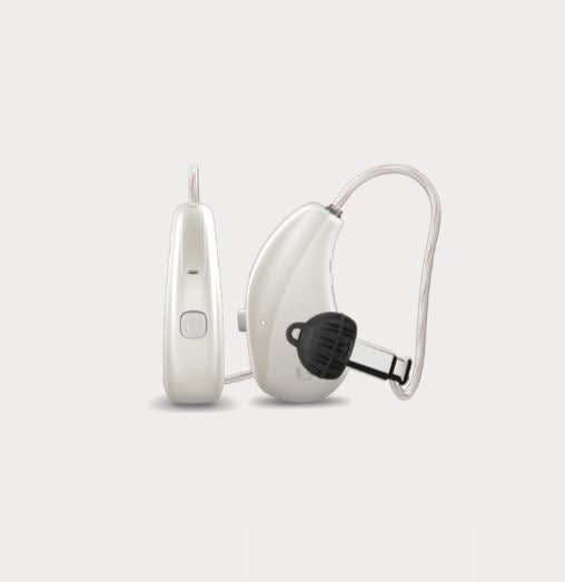 Pearl white hearing aid 