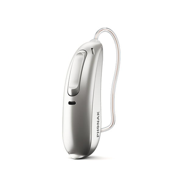 Phonak Lumity L90-312 hearing aid in silver grey 