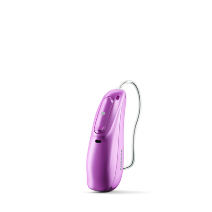 Precious pink colored hearing aid 