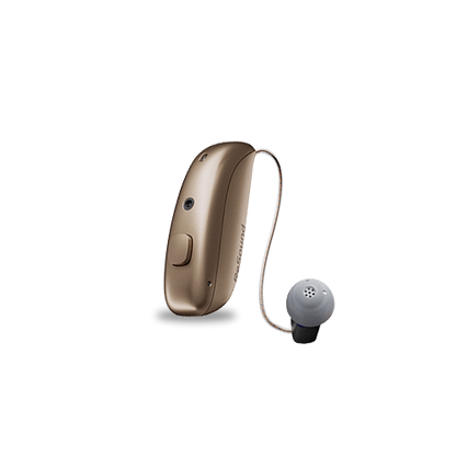 ReSound Vivia MRIE hearing aid in gold