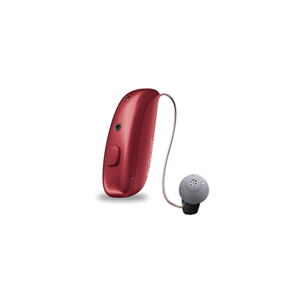 ReSound Vivia MRIE hearing aid in red