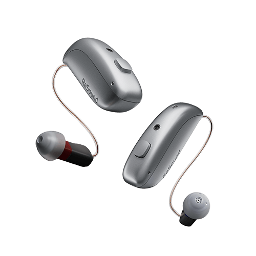 ReSound hearing aid device on a transparent background