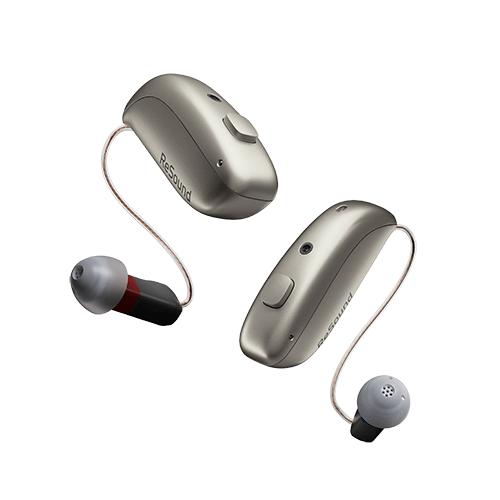 ReSound hearing aid device on a transparent background