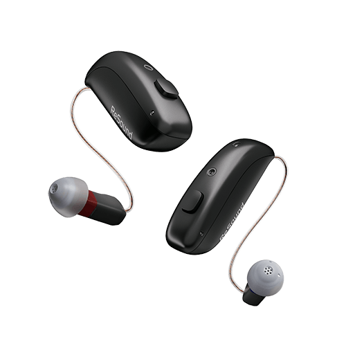 ReSound hearing aid system on a transparent background