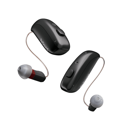 ReSound hearing aid system on a transparent background