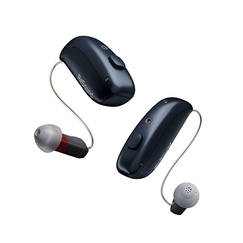 ReSound hearing aid system on a transparent background