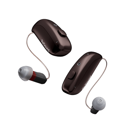 ReSound hearing aids on a transparent background