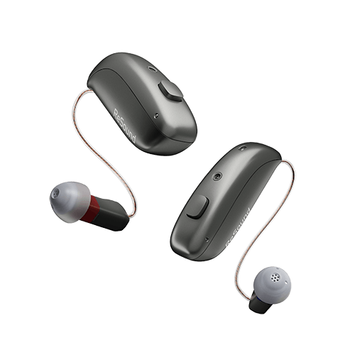 ReSound hearing aid system on a transparent background