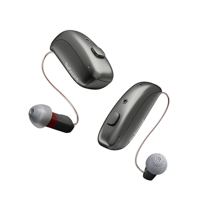 ReSound hearing aid system on a transparent background
