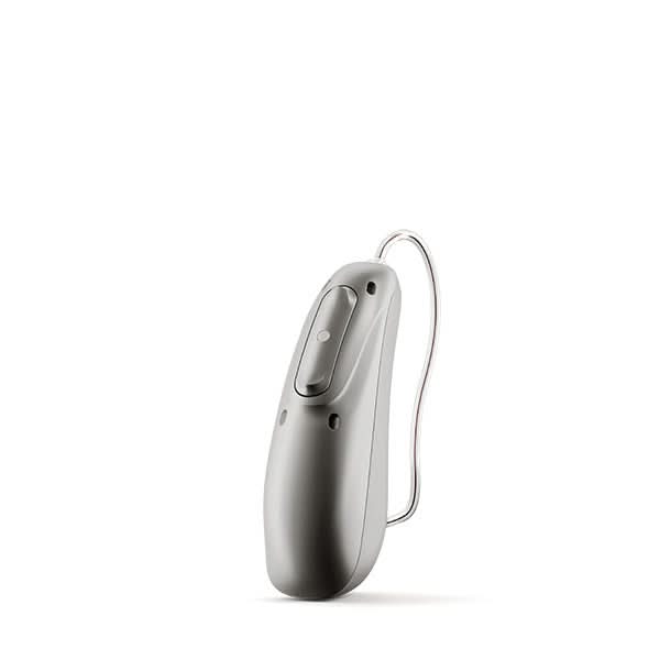 Security hearing aid in graphite grey
