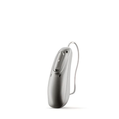 Security hearing aid in graphite grey