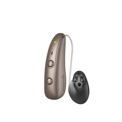 Signia Pure BCT IX hearing aids in sandy brown 