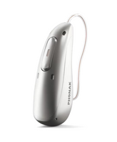 Phonak hearing aid in silver grey