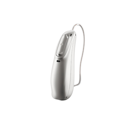 Phonak hearing aid in silver grey