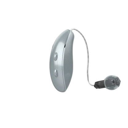 Starkey Genesis  AI RIC hearing aid in silver