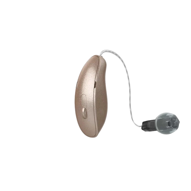 Starkey Genesis AI RIC hearing aid in beige