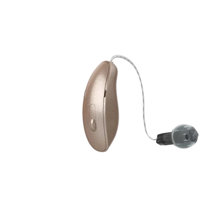 Starkey Genesis AI RIC hearing aid in beige