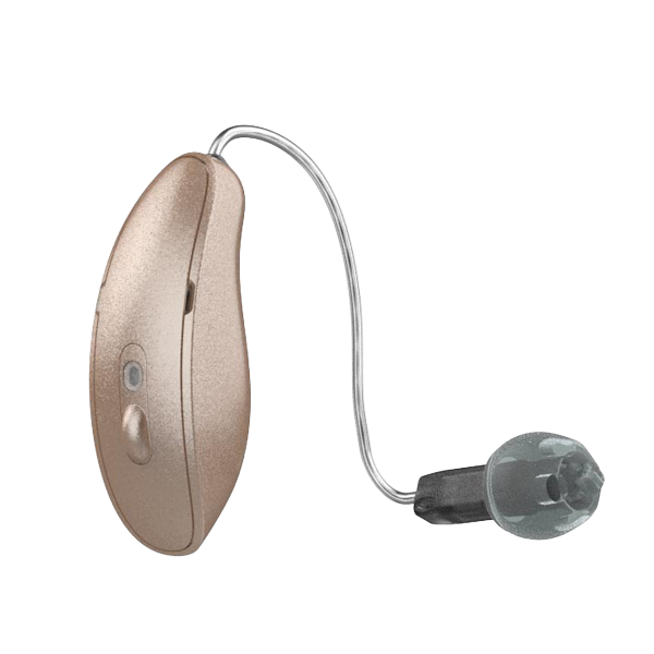 Starkey Omega mRIC hearing aid in beige
