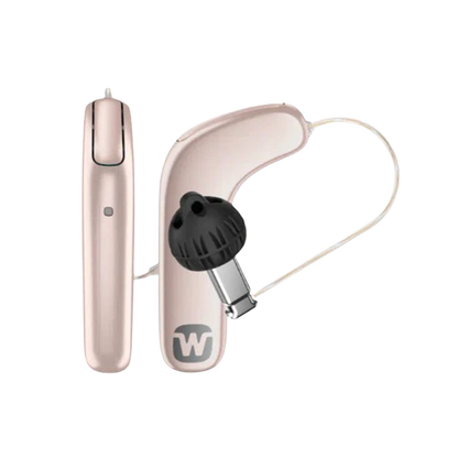 Widex SmartRIC hearing aid in rose gold