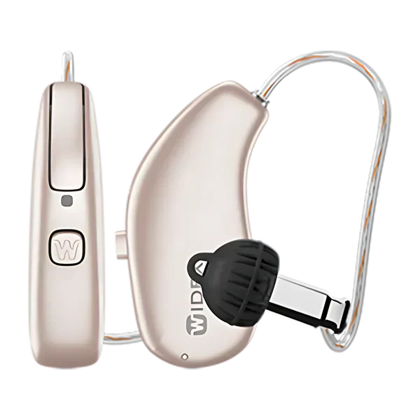 Widex Allure hearing aid in rose gold