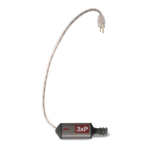 Medical device with a cable and plug on a white background